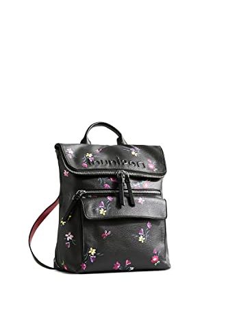 Desigual Back_Little BIA Nerano, Zaino Medio Donna, Nero, Taglia Unica