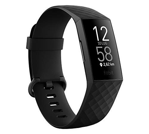Fitbit Charge 4: fitness tracker con GPS integrato, rilevazione del nuoto e fino a 7 giorni di durata della batteria, Nero