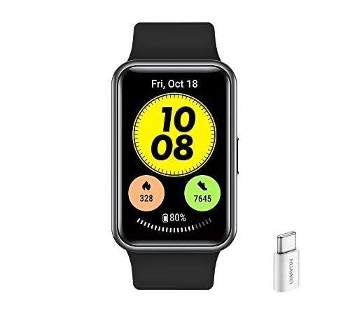 HUAWEI Watch Fit Smartwatch con Adattatore AP52, Display Amoled da 1.64", 97 Modalità di Allenamento, Monitoraggio della Frequenza Cardiaca 24/7, Graphite Black