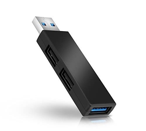 Hub USB, Bifrost Hub USB 3.0 Velocità 5 Gbps 3 Porte con USB 3.0 & USB 2.0 Mini Portatile Adattatore USB per PC, Laptop, Mouse, Tastiera, Chiavetta USB, HDD mobile e altro.