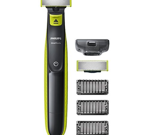 Philips QP2520/30 OneBlade Rade, Regola e Rifinisce, 3 Pettini Regolabarba + 1 Lama di Ricambio