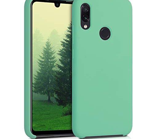 kwmobile Custodia Compatibile con Xiaomi Redmi Note 7 / Note 7 Pro Cover - Back Case per Smartphone in Silicone TPU - Protezione Gommata - verde menta